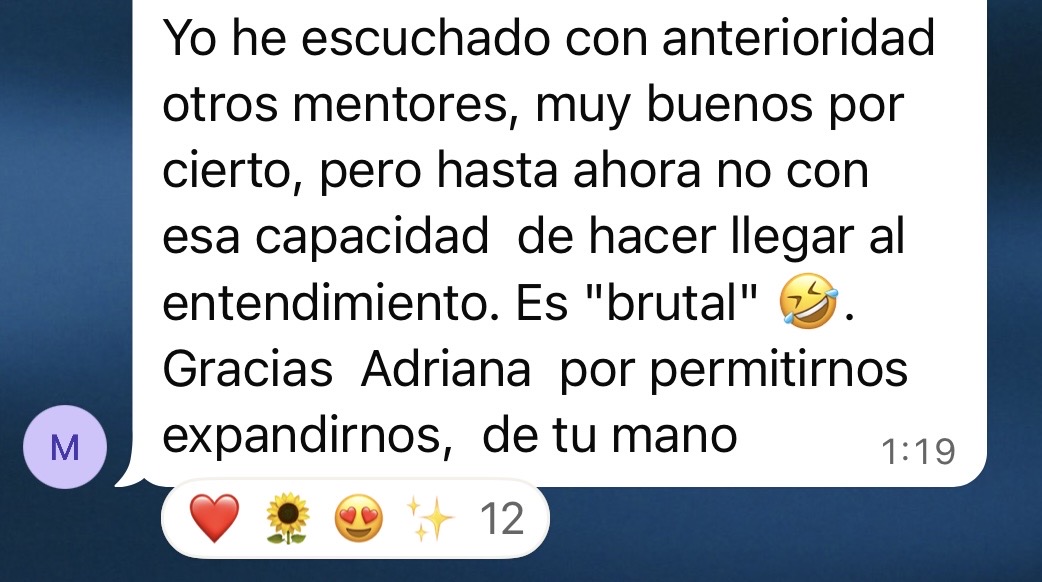 Testimonio real de una participante