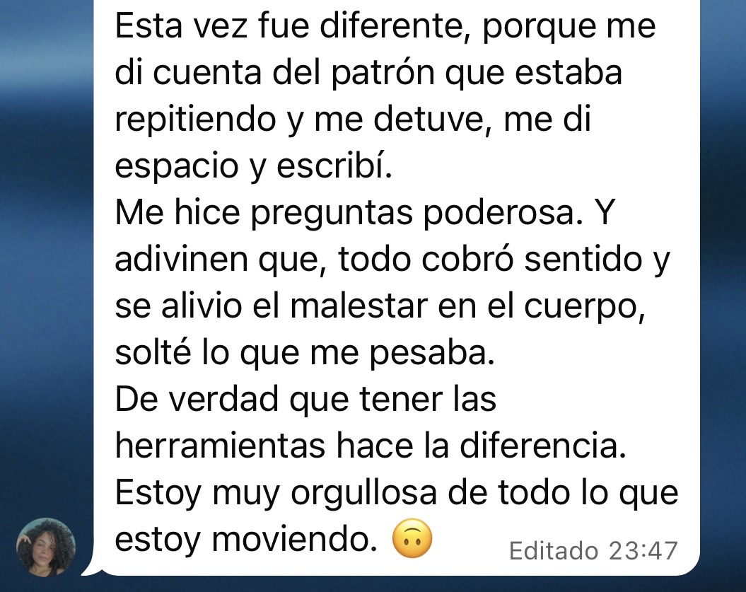 Testimonio real de una participante