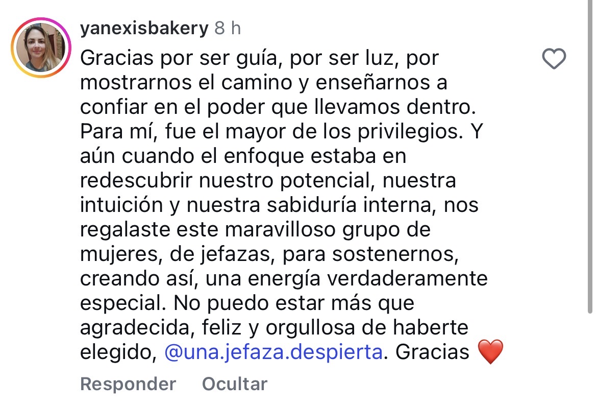 Testimonio real de una participante
