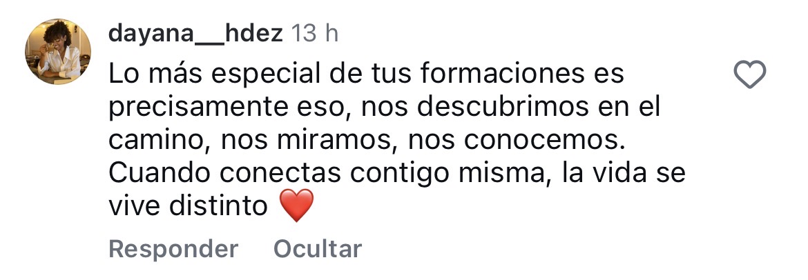 Testimonio real de una participante